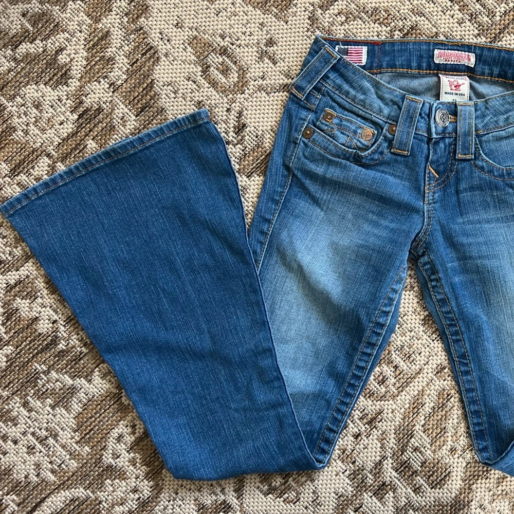 True Religion Carrie Low Rise Flare Jeans size 23 petite